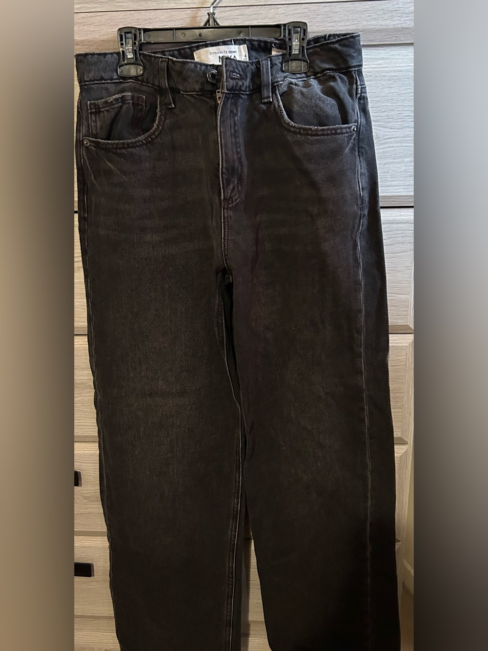 Dynamite Black High-Rise relaxed Straight Jeans